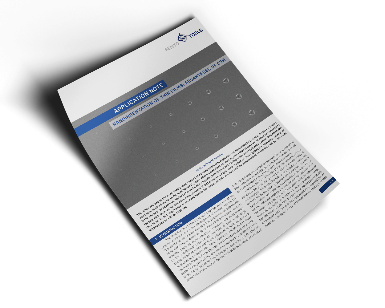 Application note on continuous stiffness measurement (CSM)