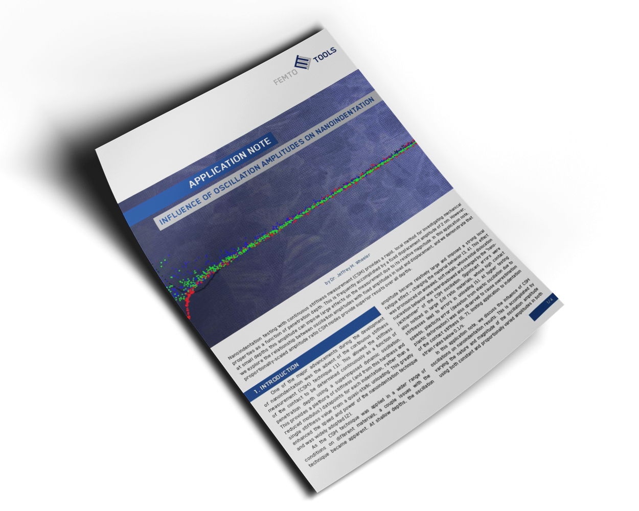 Application note on influence on oscillation amplitudes on nanoindentation.